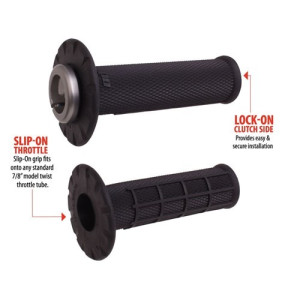 ODI UNIVERSAL MX HALF WAFFLE LOCK ON W/ SLIP GRIP BLACK
