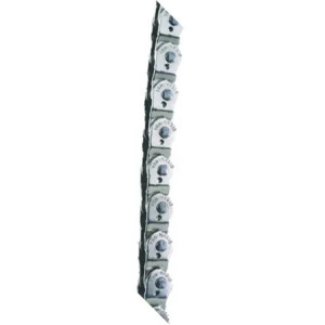 CHAIN - Half Link, 1/2 x 1/8 x 102L, Reinforced Top Plate & Solid Pins, SILVER (YBN MK-918)