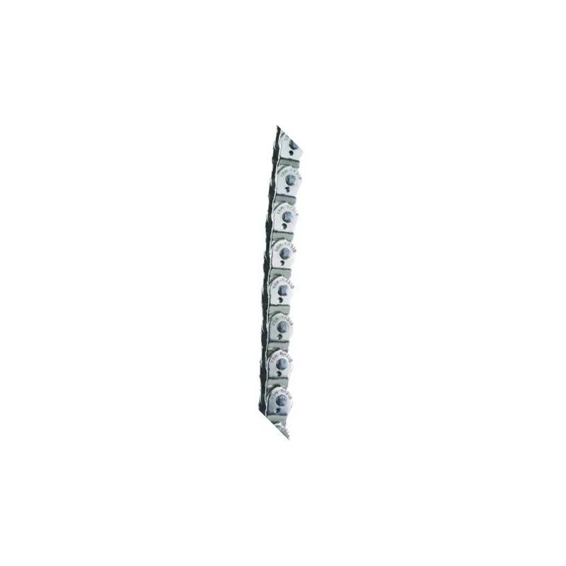 CHAIN - Half Link, 1/2 x 1/8 x 102L, Reinforced Top Plate & Solid Pins, SILVER (YBN MK-918)