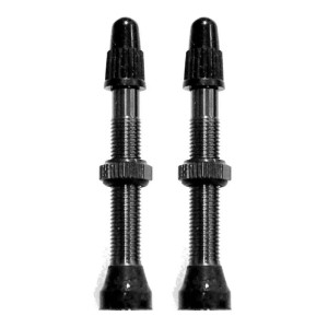 Tubeless Valves, Alloy, Black, w/ext O-ring, 44mm (2 Pcs per bag) FV/PV