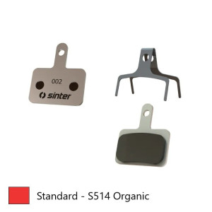 BRAKE DISC PADS - MTB & ROAD standard premium pads, RED, Shimano B type / TRP / Tektro compatible Deore BR-M575 | BR-M525 | BR-