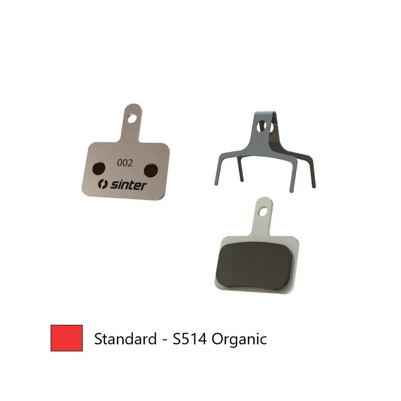BRAKE DISC PADS - MTB & ROAD standard premium pads, RED, Shimano B type / TRP / Tektro compatible Deore BR-M575 | BR-M525 | BR-