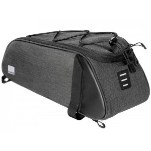 SAHOO  Rack Top Bag, 8L, Main pocket, 2 side zippered pockets,L39/W15/H17cm ,velcro attach, Black, 600D Nylon