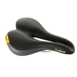 Saddle, Velo Plush Pump OM, Cut-out touring saddle, 411g, 273mm x 179mm, inclined riding