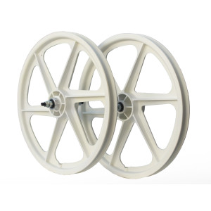 WHEEL SET-TUFF 6 SPOKE-20"-WHITE