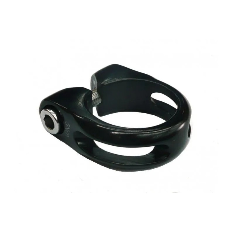 SEAT POST CLAMP  28.6  Alloy with Lip, BLACK
