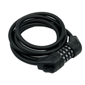Jetblack Cable Combo Lock 10x1800mm Reset 4-digit